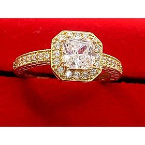 ENGAGEMENT RING 14K YELLOW GOLD SIZE 6.5